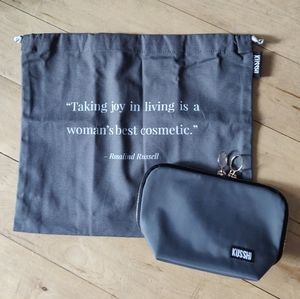 Brand NEW Kusshi Everyday Makeup Bag - Grey/Purple